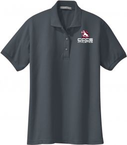 Port Authority Ladies Silk Touch Polo, Steel Grey